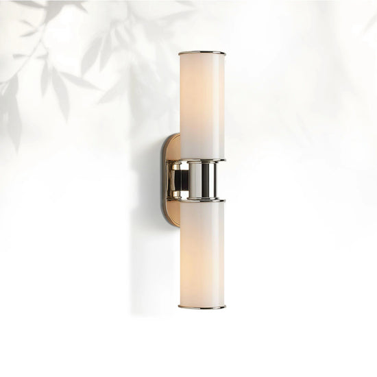 Horlin Modern Milk Glass 2-Light Wall Sconce
