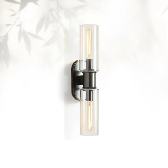 Horlin Clear Glass 2-Light Wall Sconce