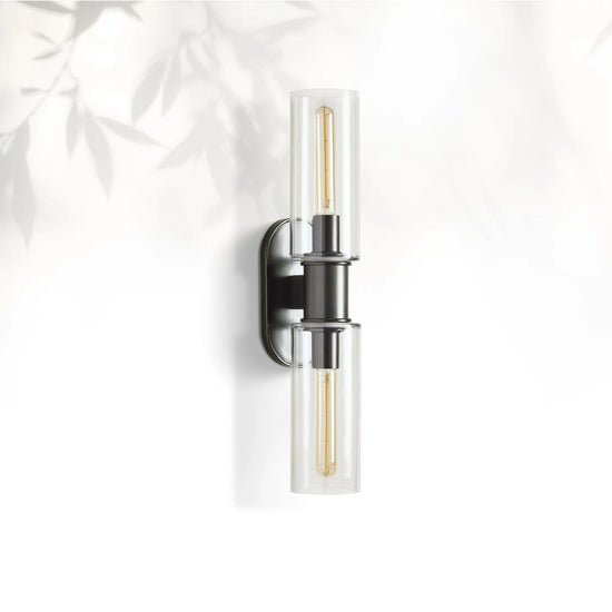 Horlin Clear Glass 2-Light Wall Sconce