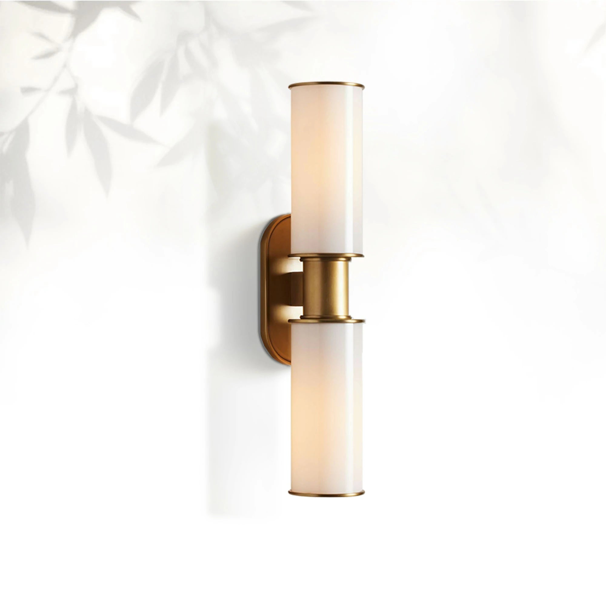 Horlin Modern Milk Glass 2-Light Wall Sconce