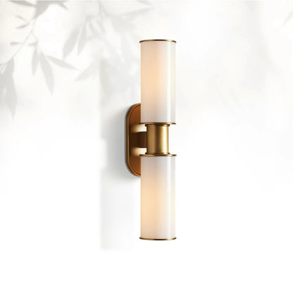 Horlin Modern Milk Glass 2-Light Wall Sconce