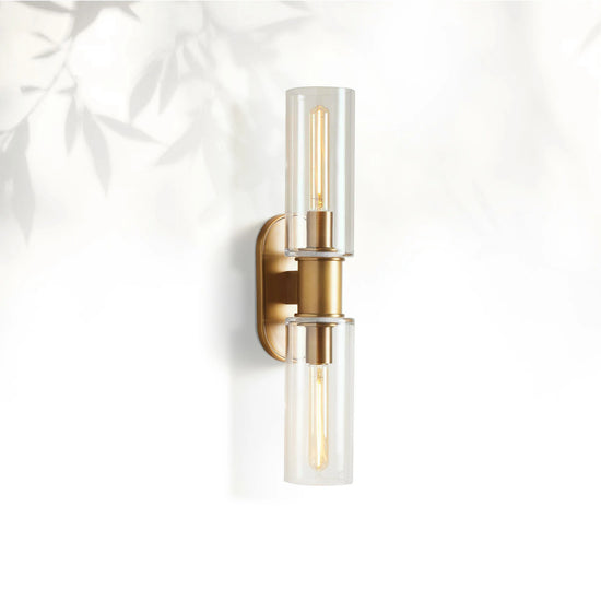 Horlin Clear Glass 2-Light Wall Sconce