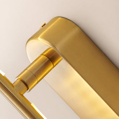 Stick Shaped Metal Wall Lamp, L 2-Inch x W 3.1-Inch x H 23.6~37.4-Inch, Brass, Triac Warm Dimming for Living Room