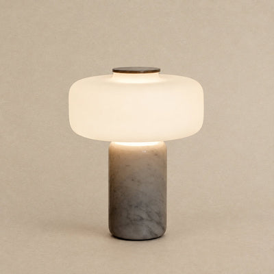 Tricolordeer Marble and Glass Table Lamp