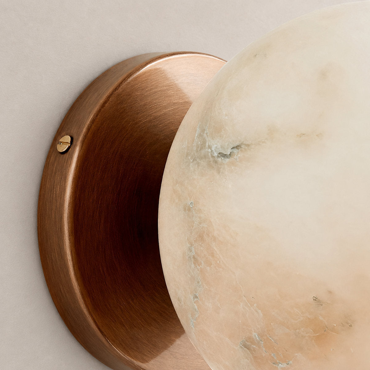 Celestial Double Alabaster Wall Lamp, 4.7-Inch x H 4.7~23.6-Inch, Antique Bronze & White, Warm Light for Living Room & Dining Room