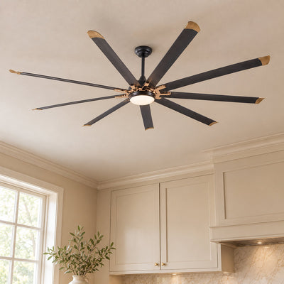Tricolordeer Contemporary Metal Eight-Blade LED Disc Ceiling Fan
