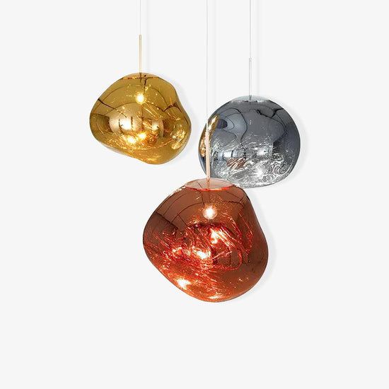 Modern Lava Pendant Light, 7-18.9-Inch, Gold for Dining Room & Living Room