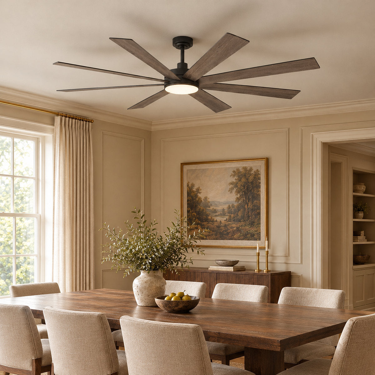 Modern 8-Blade Integrated LED Ceiling Fan