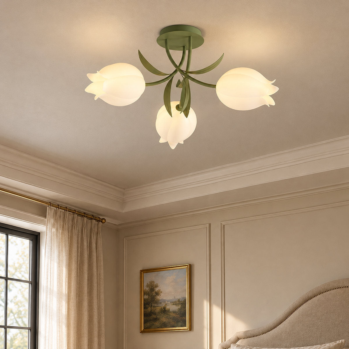 Tricolordeer Lily Flower Acrylic Ceiling Lamp
