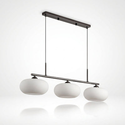 3-Light Linear Glass Pendant Fixture
