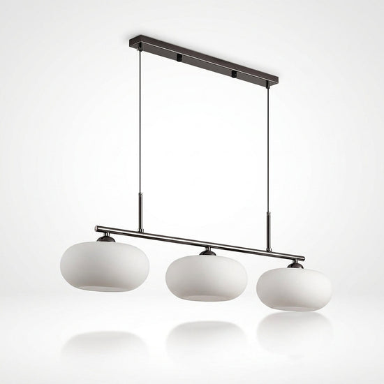3-Light Linear Glass Pendant Fixture
