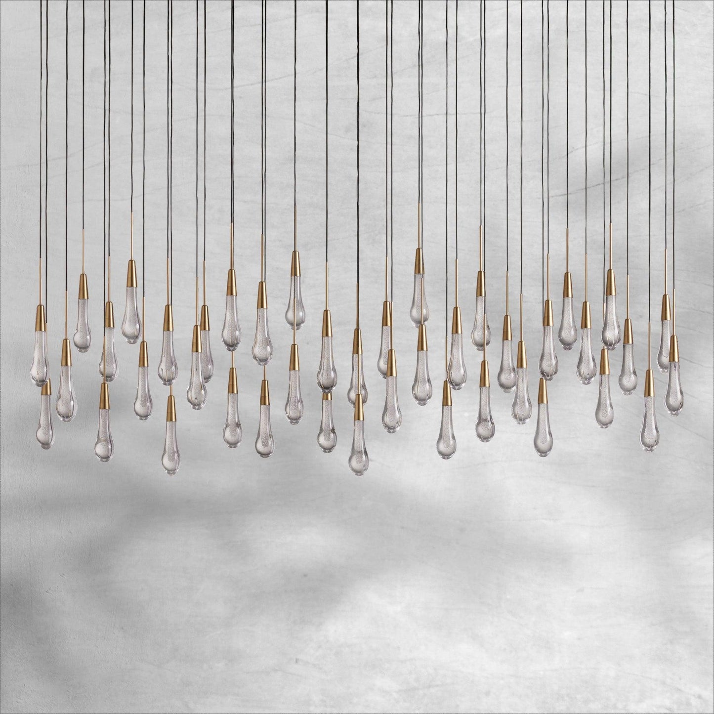 Raindrop Soltaire Linear Chandelier