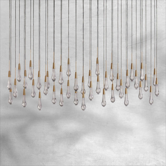 Raindrop Soltaire Linear Chandelier