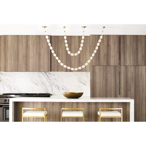 Luxury Crystal Beaded Long Chandelier for High Ceiling 12ft/10ft（customize）