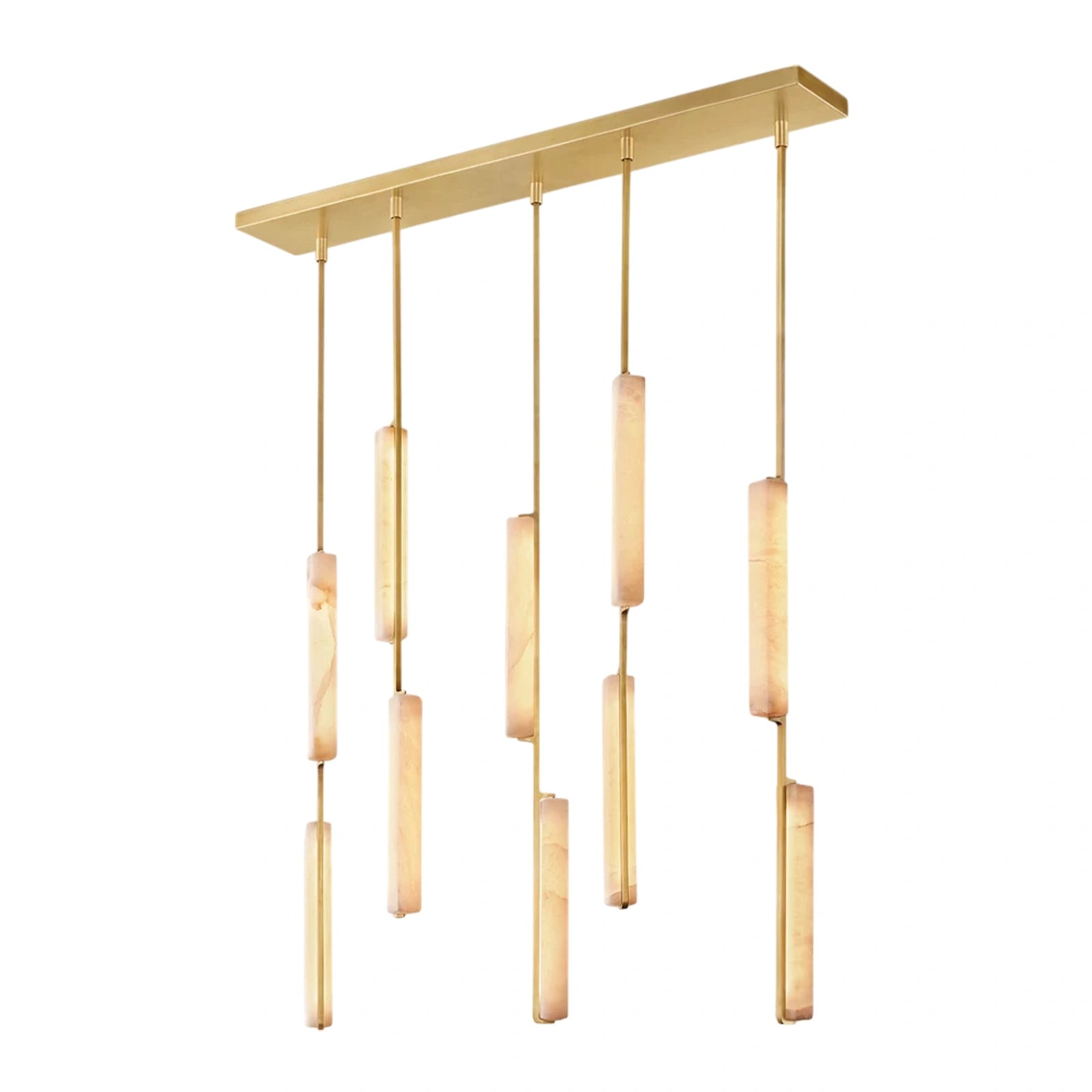 Oudubon Alabaster Linear Chandelier 54"