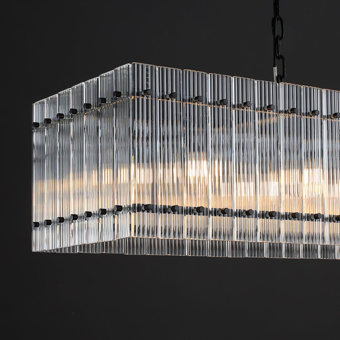 Sun Marcus Glass Rectangle Chandelier 54", 72"