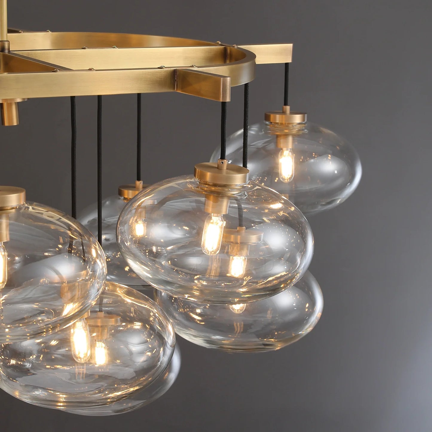 Aurum Clear Glass Linear Chandelier