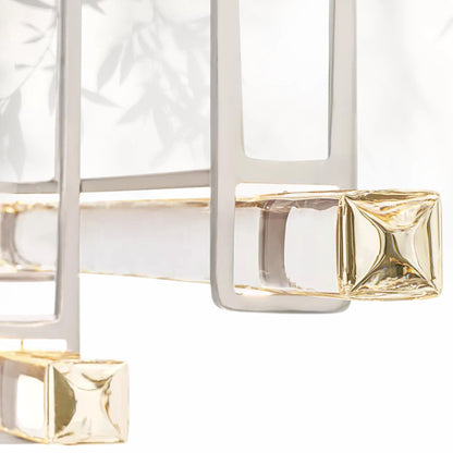 Aedubon Crystal Triple Bar Linear Chandelier