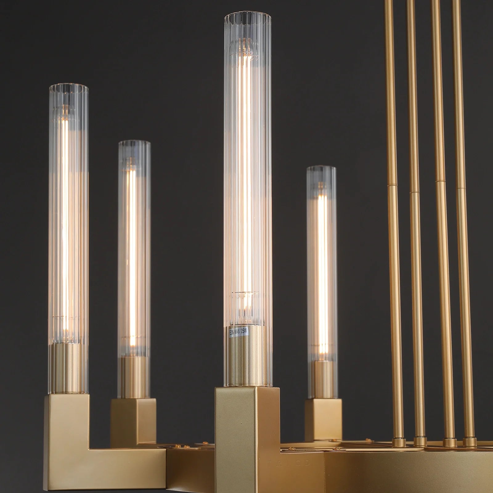 Cannel Glass Round Chandelier