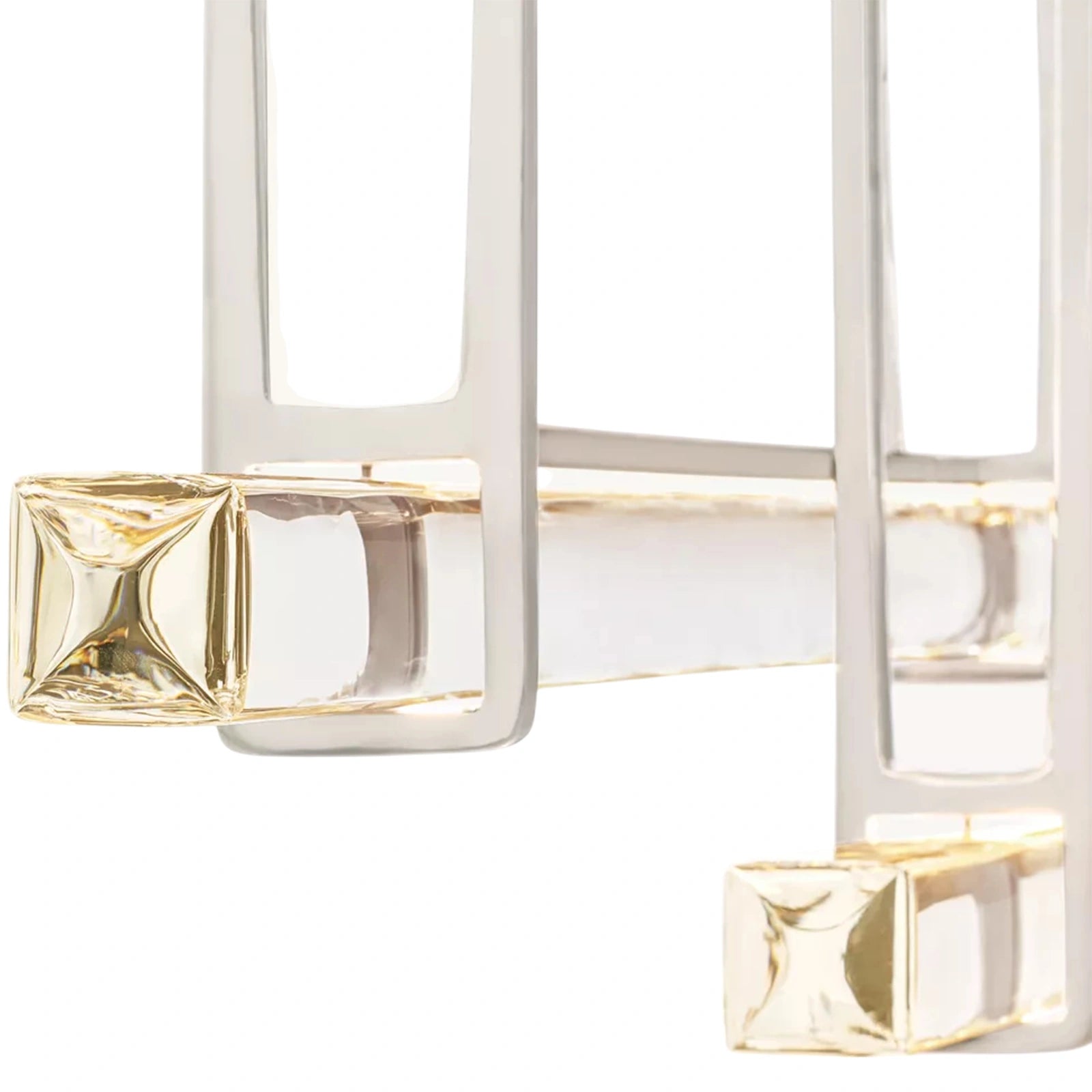 Oudubon Crystal Triple Bar Linear Chandelier