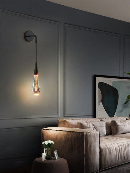 Denise Raindrop Glass Solitairen Crystal Elegance Wall Sconce