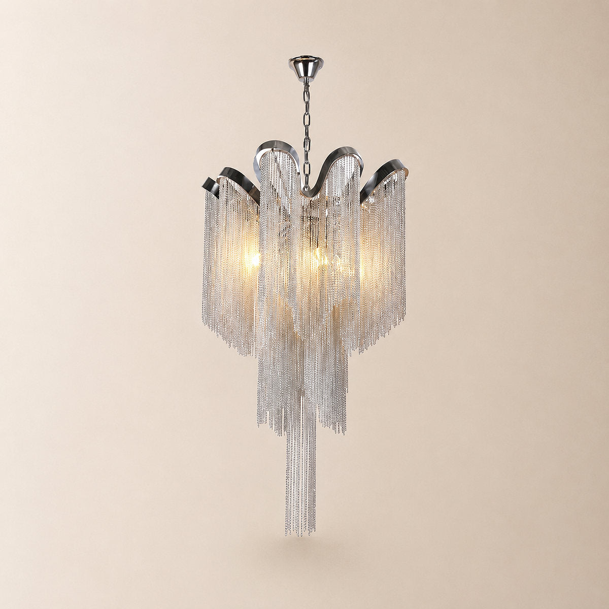 Tricolordeer Cascade Round and Linear Chandelier