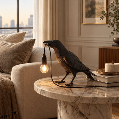 Sculptural Bird Accent Table Lamp
