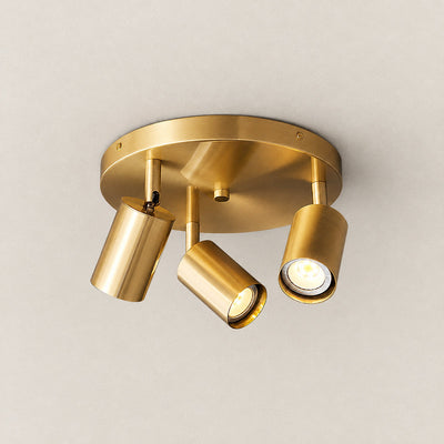 Barrel-Inspired Round Ceiling Light