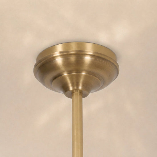 2-Light Linear Brass Pendant Lamp