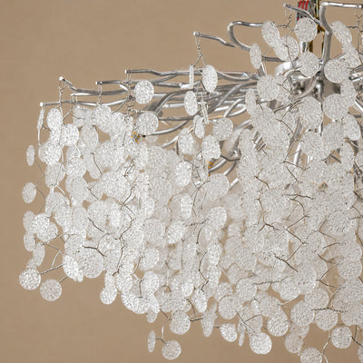 Frosted Glass Disc Branch Ceiling Lamp