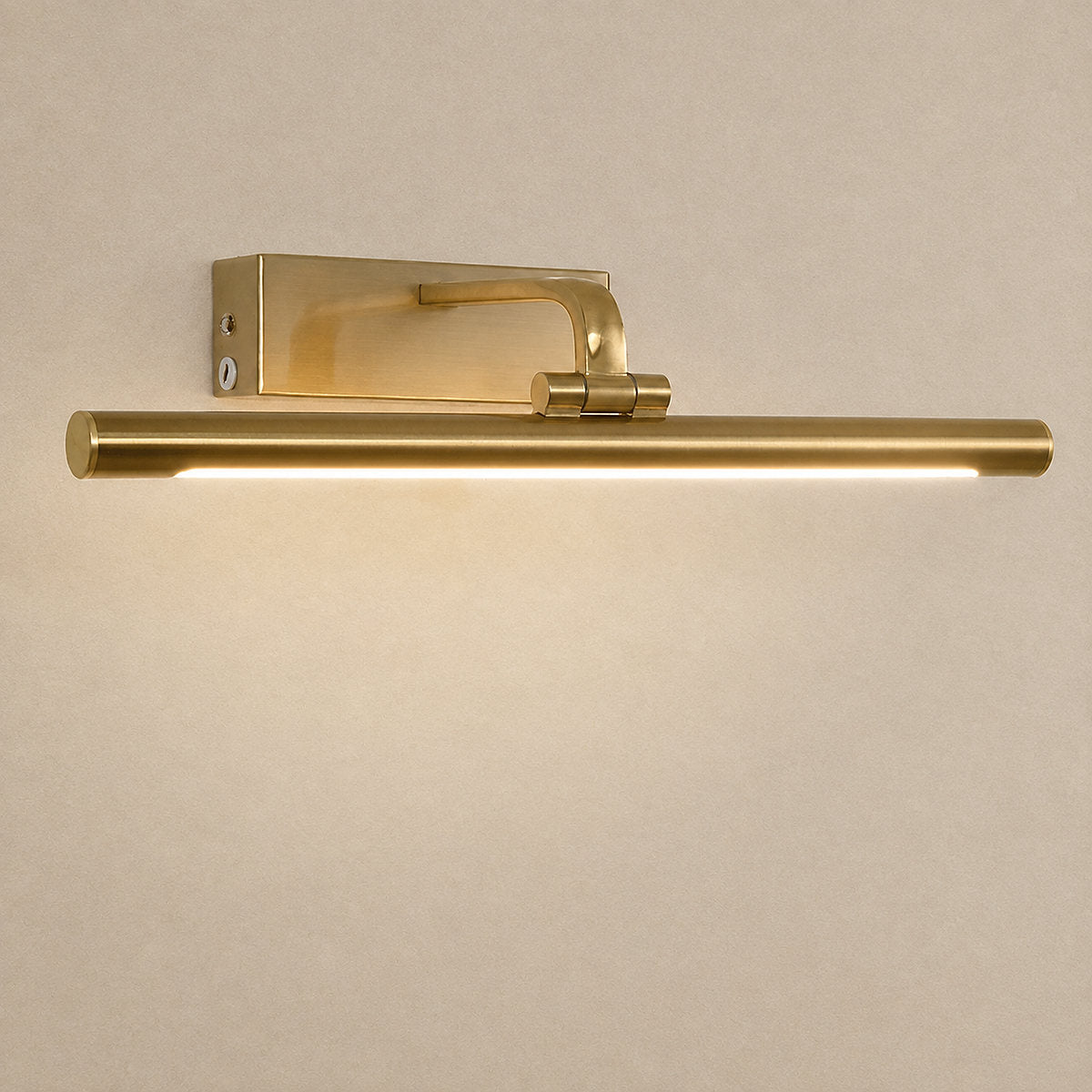 Brillan Frame Rechargeable Wall Lamp, L 16.9~28.7-Inch x H 2.3-Inch, Gold, Warm Light for Bedroom & Living Room
