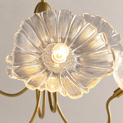 Tricolordeer Frosted Glass Gold Chandelier