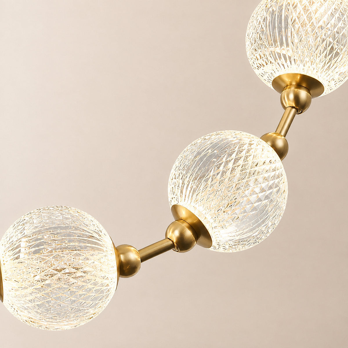 Draped Acrylic Sphere Link Chandelier