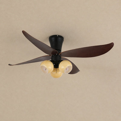 Arbora Bloom Ceiling Fan Light, 36-Inch x H 11.8-Inch, Walnut Wood & White for Living Room