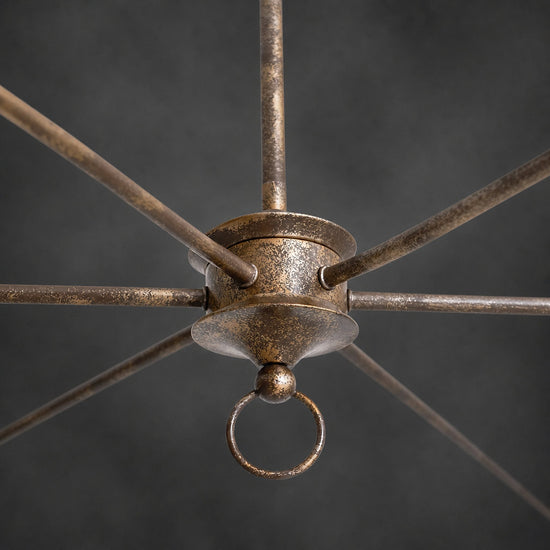 Tricolordeer Round Brass Minimalist Chandelier