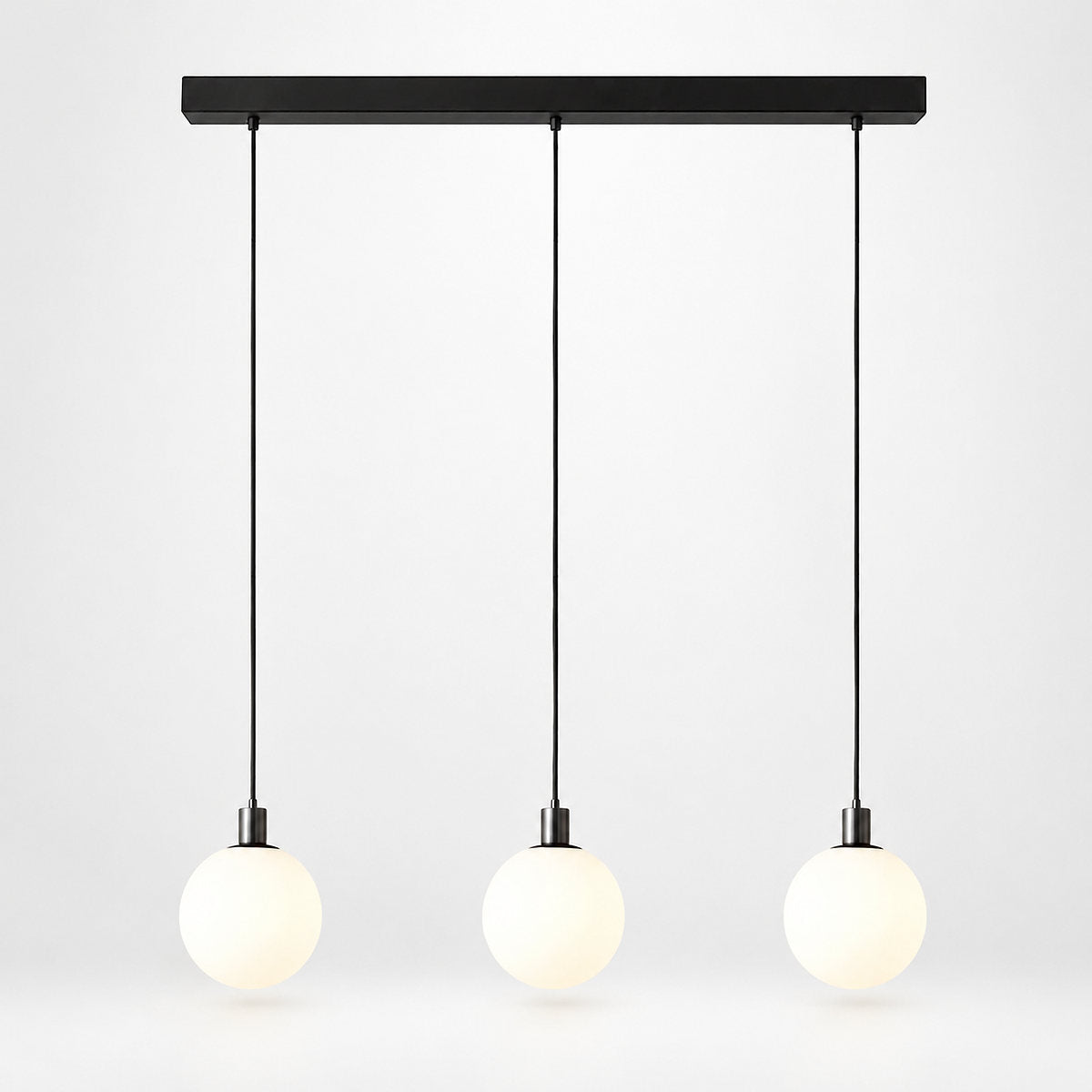 Minimalist Spherical Glass Brass Pendant Light