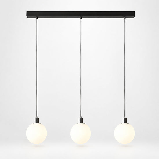 Minimalist Spherical Glass Brass Pendant Light