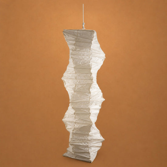 Pleated 33N Tall Column Pendant Light