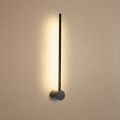 Linear LED Wall Lamp, 2.3-Inch x H 23.6~47.2-Inch, Black, Warm Light for Living Room & Dining Room