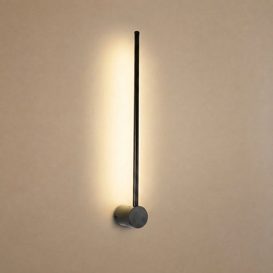 Linear LED Wall Lamp, 2.3-Inch x H 23.6~47.2-Inch, Black, Warm Light for Living Room & Dining Room