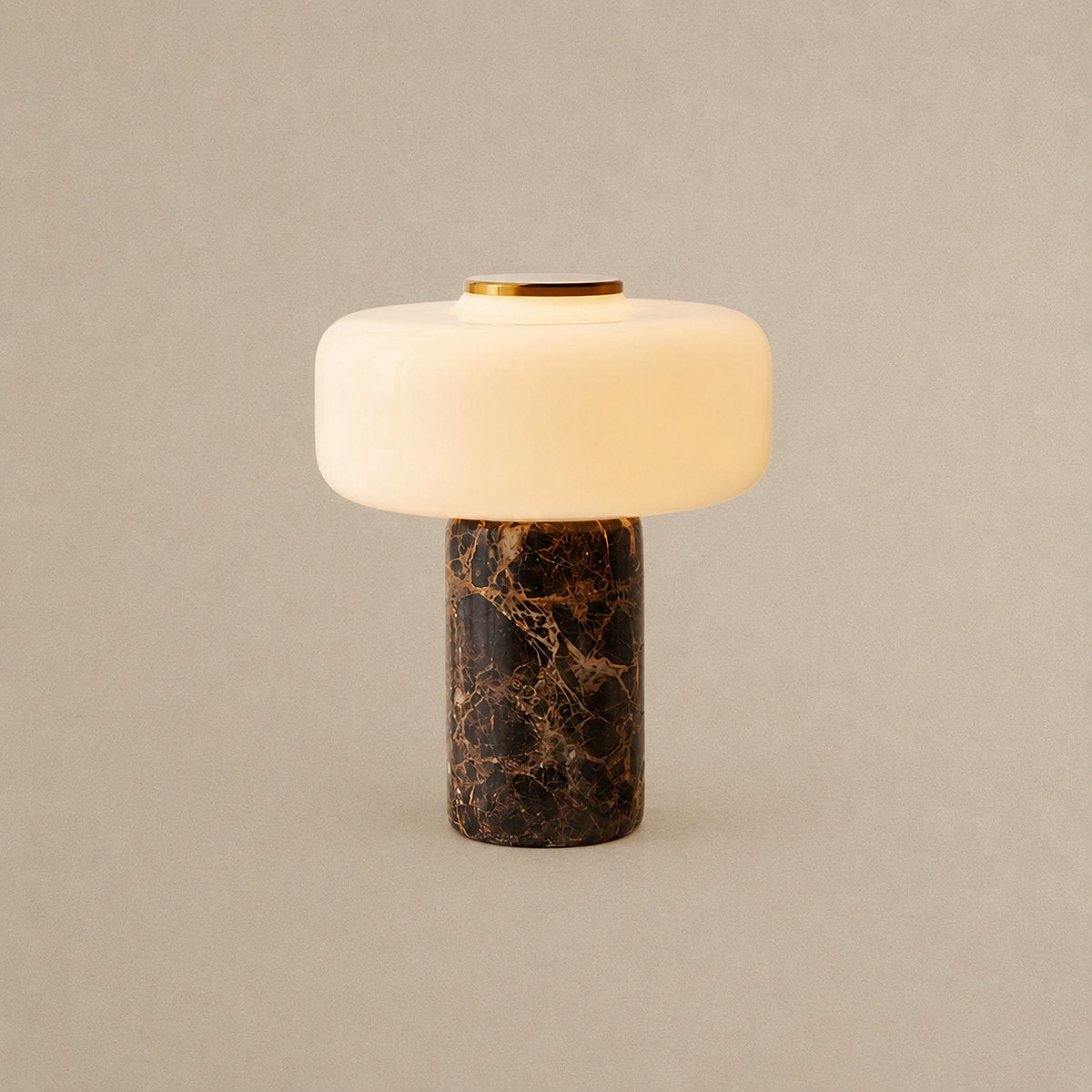 Tricolordeer Marble and Glass Table Lamp