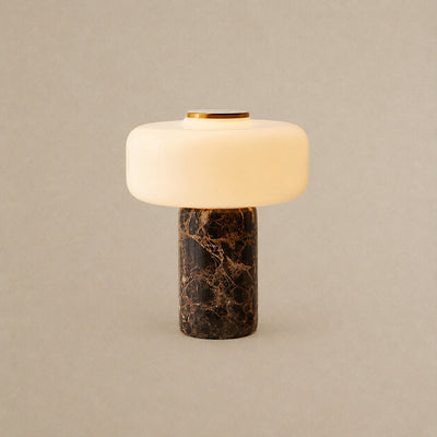 Tricolordeer Marble and Glass Table Lamp