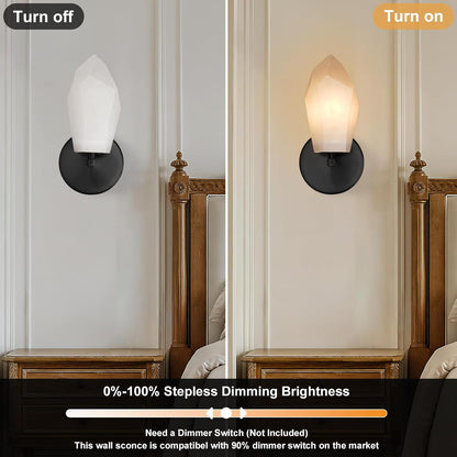Black Alabaster Wall Sconce
