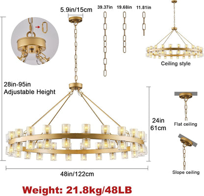 Chain-Style Regel Round Chandelier