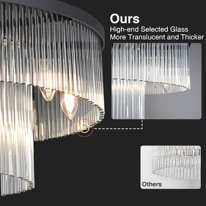 Glass Chandelier 31.5"