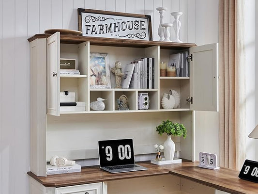 T4TREAM 59" Home Office Desk Hutch with Ample Storage