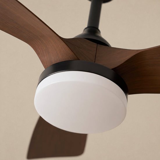 Silven Curve Ceiling Fan Light, 24~32-Inch x H 11.8-Inch, Model A (Walnut ) for Living Room