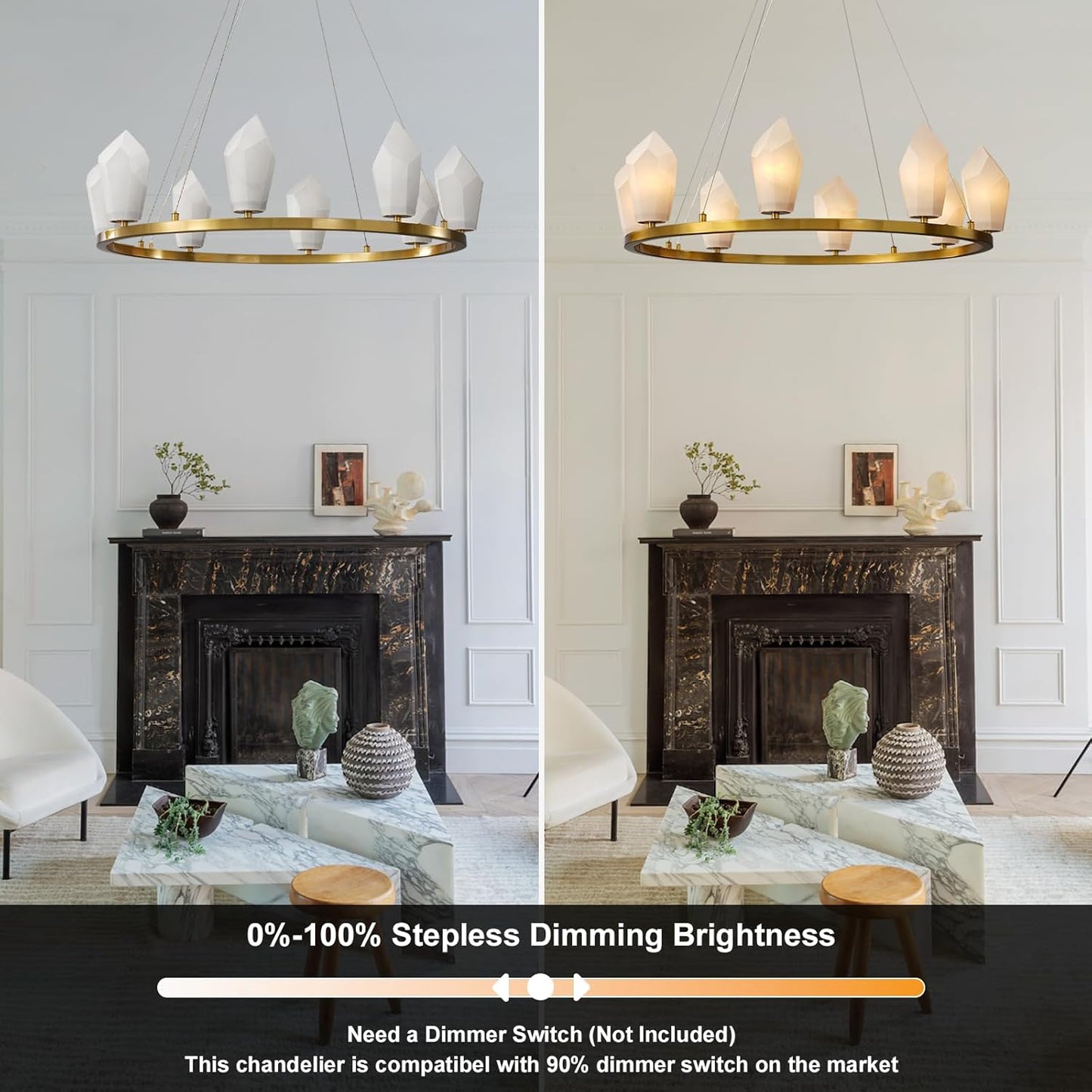 Aibeaury Wagon Wheel Chandelier