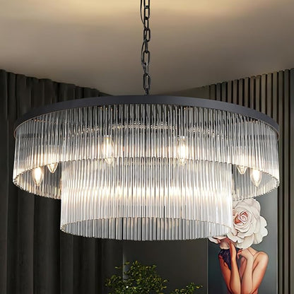 Glass Chandelier 31.5"