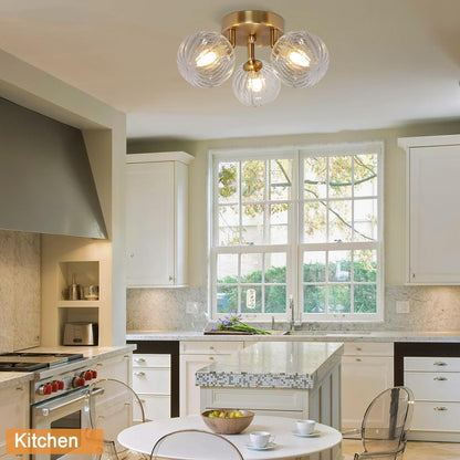 Bubble Ball Swirl Glass Ceiling Pendant Light
